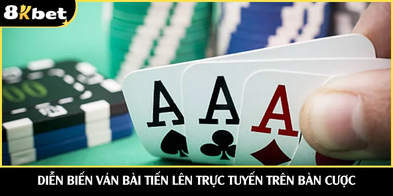 Diễn biến ván bài tiến lên trực tuyến trên bàn cược