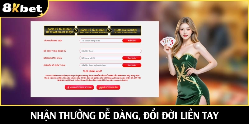 Nhận thưởng dễ dàng, đổi đời liền tay